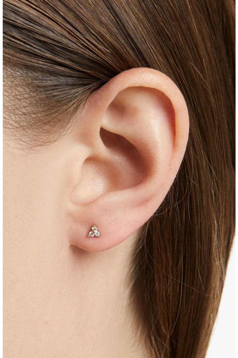 Small Stud Earring - Zara, Alternate, color, Gold