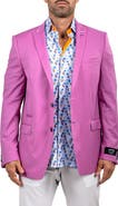 Maceoo Descartes Marthyr028 Purple Virgin Wool Peak Lapel Blazer