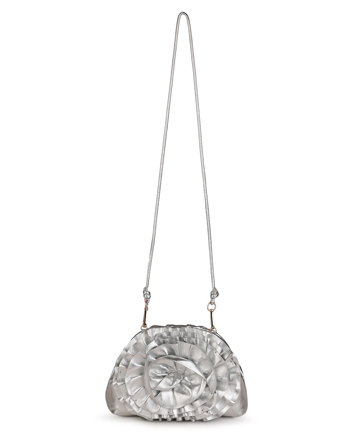 Rafe New York Aya Frame Clutch, Alternate, color, Silver