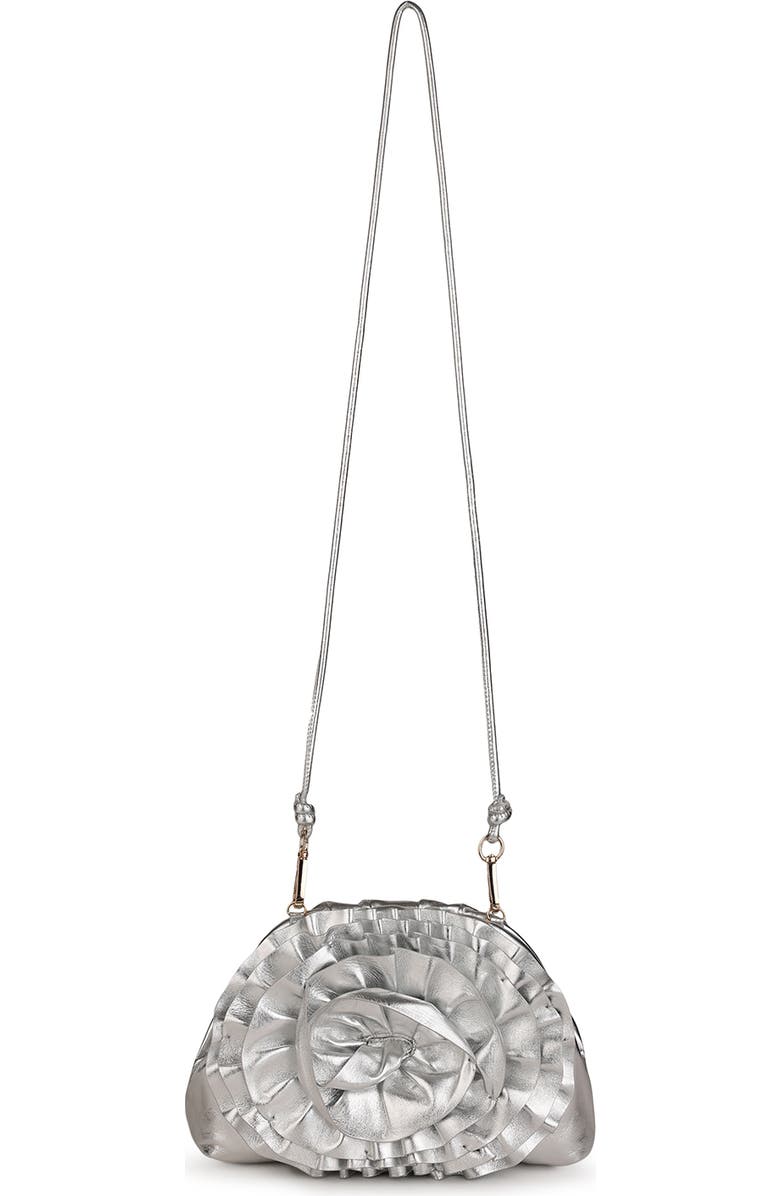 Rafe New York Aya Frame Clutch, Alternate, color, Silver