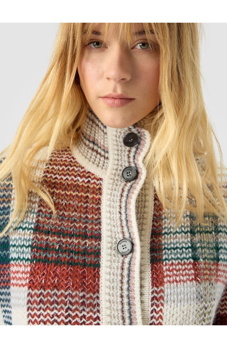 Missoni Oversized Buttoned Cardigan With Check Pattern, Alternate, color, White
Burgundy