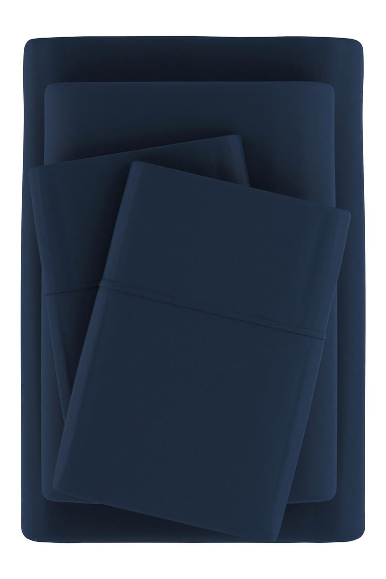 Cooling Silky Soft Viscose 4-Piece Sheet Set, Alternate, color, NAVY
