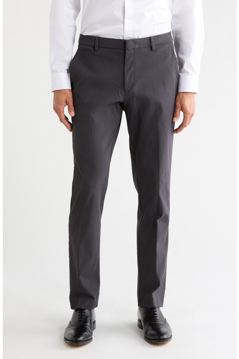 Flat Front Trousers, Main, color, CHARCOAL