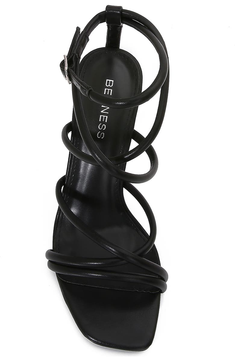 BERNESS Emile Ankle Wrap Stiletto Sandal, Alternate, color, Black