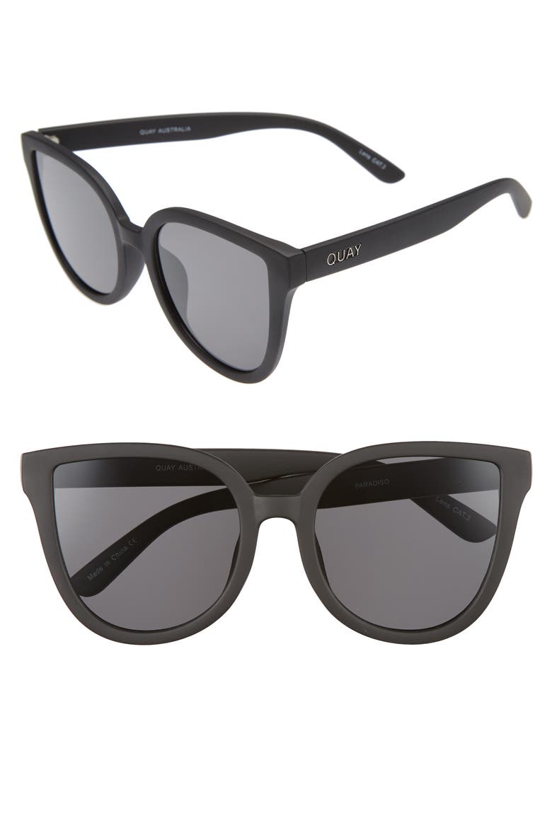 Australia Paradiso 52mm Cat Eye Sunglasses, Main, color, BLACK/ SMOKE