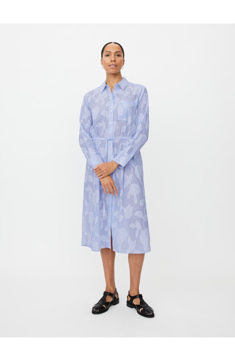 Masai Copenhagen MaNivalina Floral Print Midi Shirt Dress, Main, color, Placid Blue