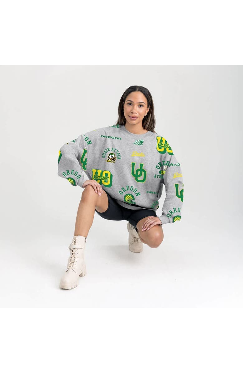 GAMEDAY COUTURE Women
s Gameday Couture Gray Oregon Ducks Always on Repeat Fleece Sweatshirt, Alternate, color, Gray