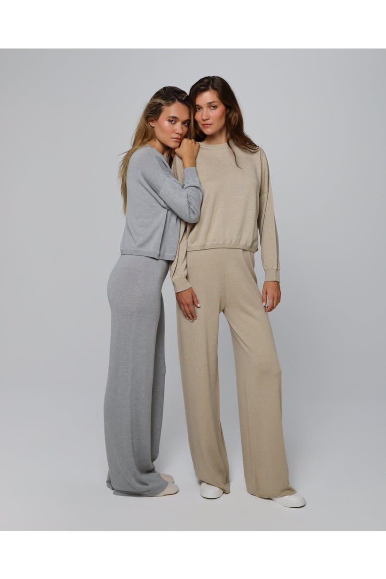 Nilo Knitted Pull-on Pants, Alternate, color, gray
