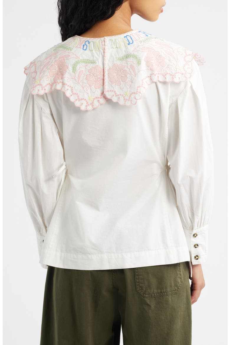 Valentina Collared Top, Alternate, color, WHITE