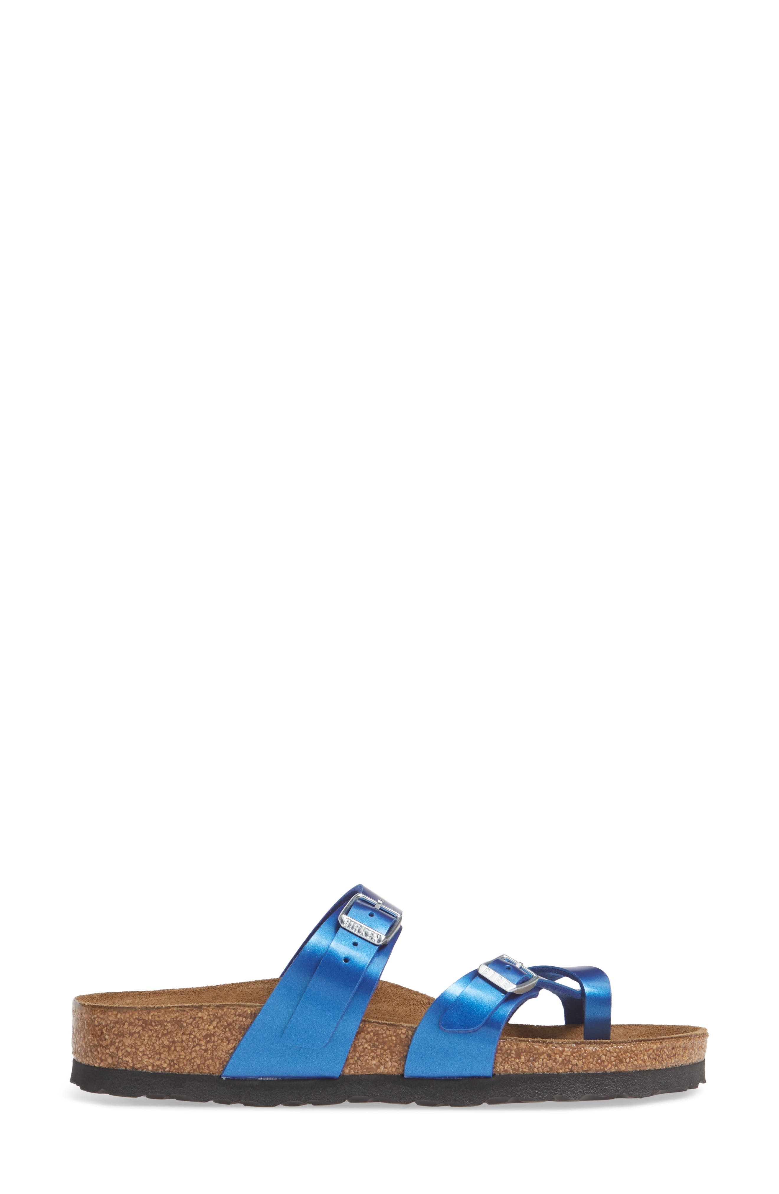 Mayari Slide Sandal, Alternate, color, ELECTRIC METALLIC OCEAN