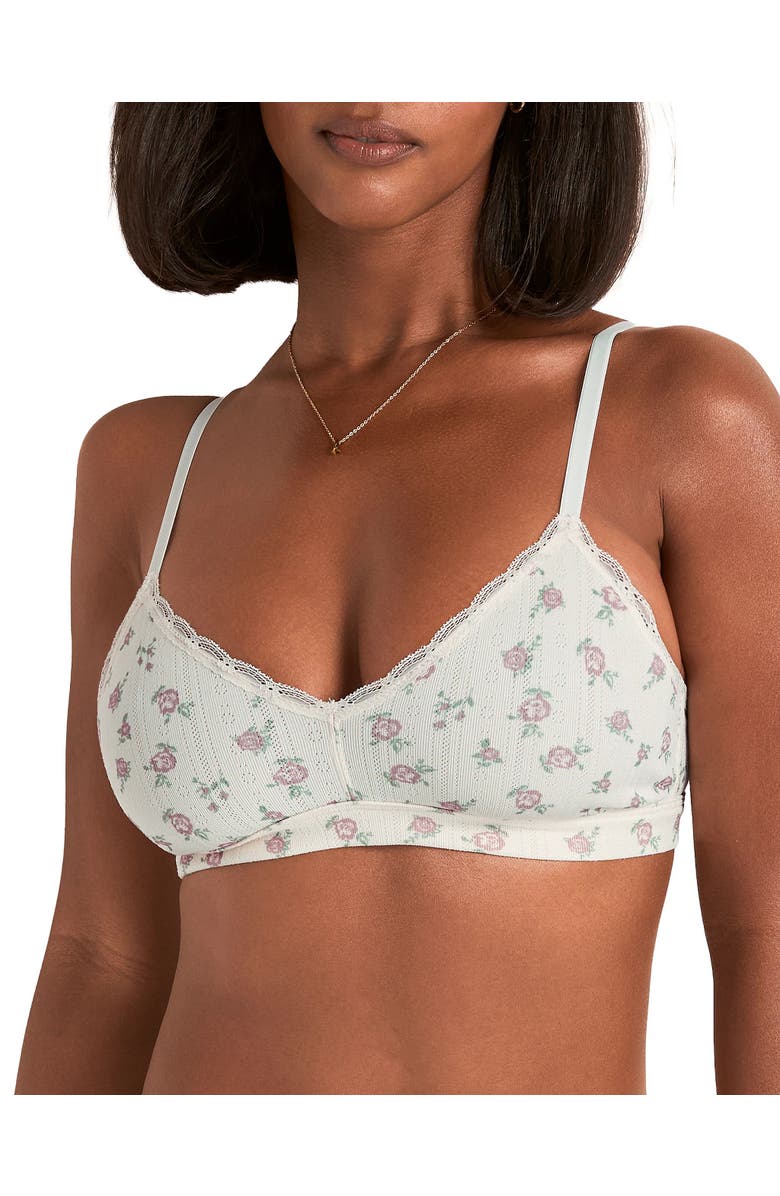 Adore Me Pointelle Unlined Bralette Bra, Main, color, 