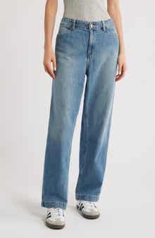 Re/Done The Slacker High Waist Wide Leg Jeans