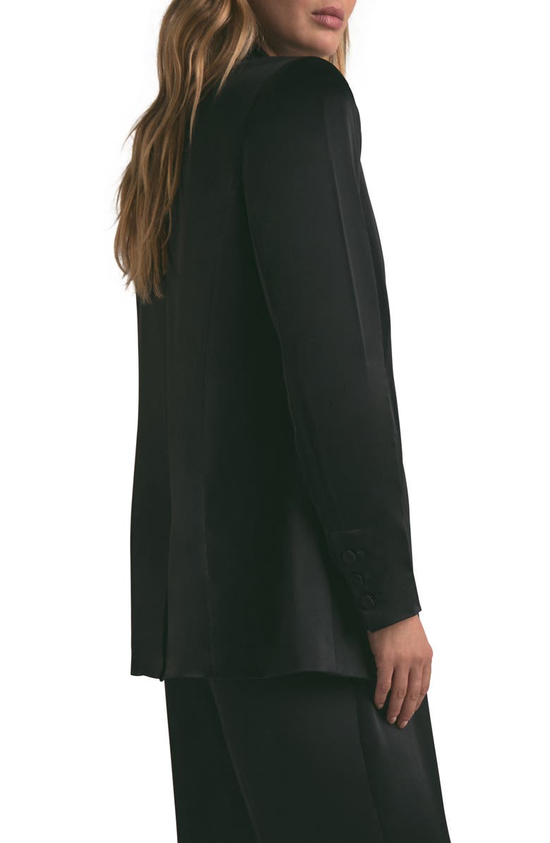 Favorite Daughter Satin Blazer, Alternate, color, Black