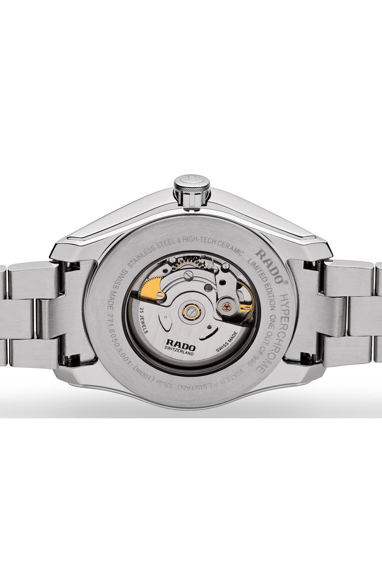 RADO HyperChrome Automatic UTC Bracelet Watch, 44mm, Alternate, color, 
