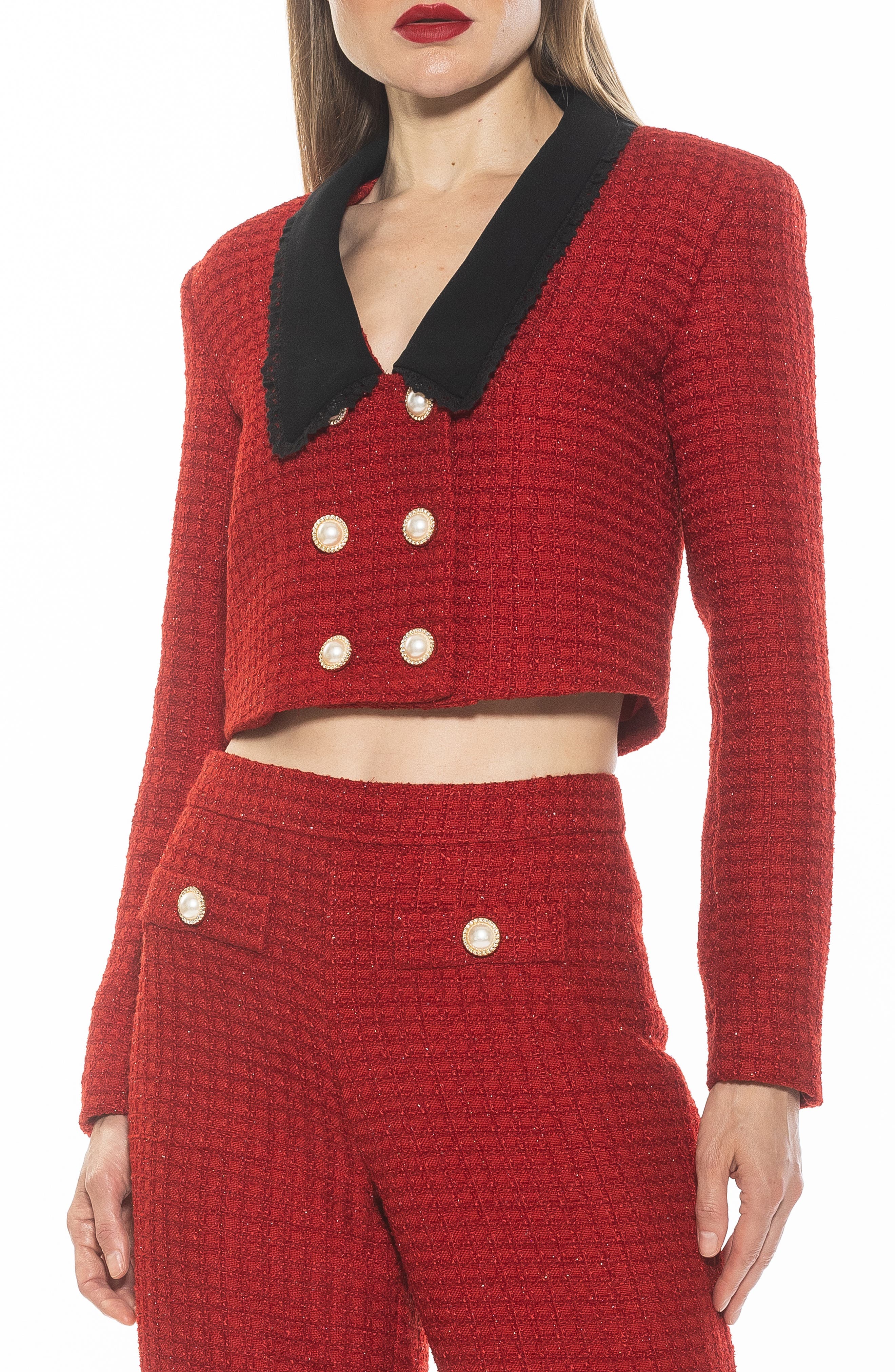 Alexia Admor Aurelia Tweed Crop Jacket
