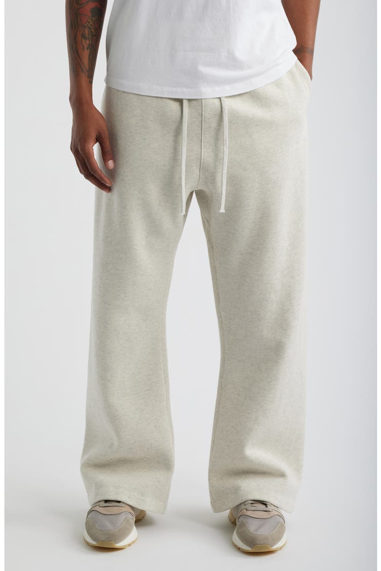 Signature Flare Sweatpants, Main, color, CONCRETE/DARK CONCRETE HEATHER