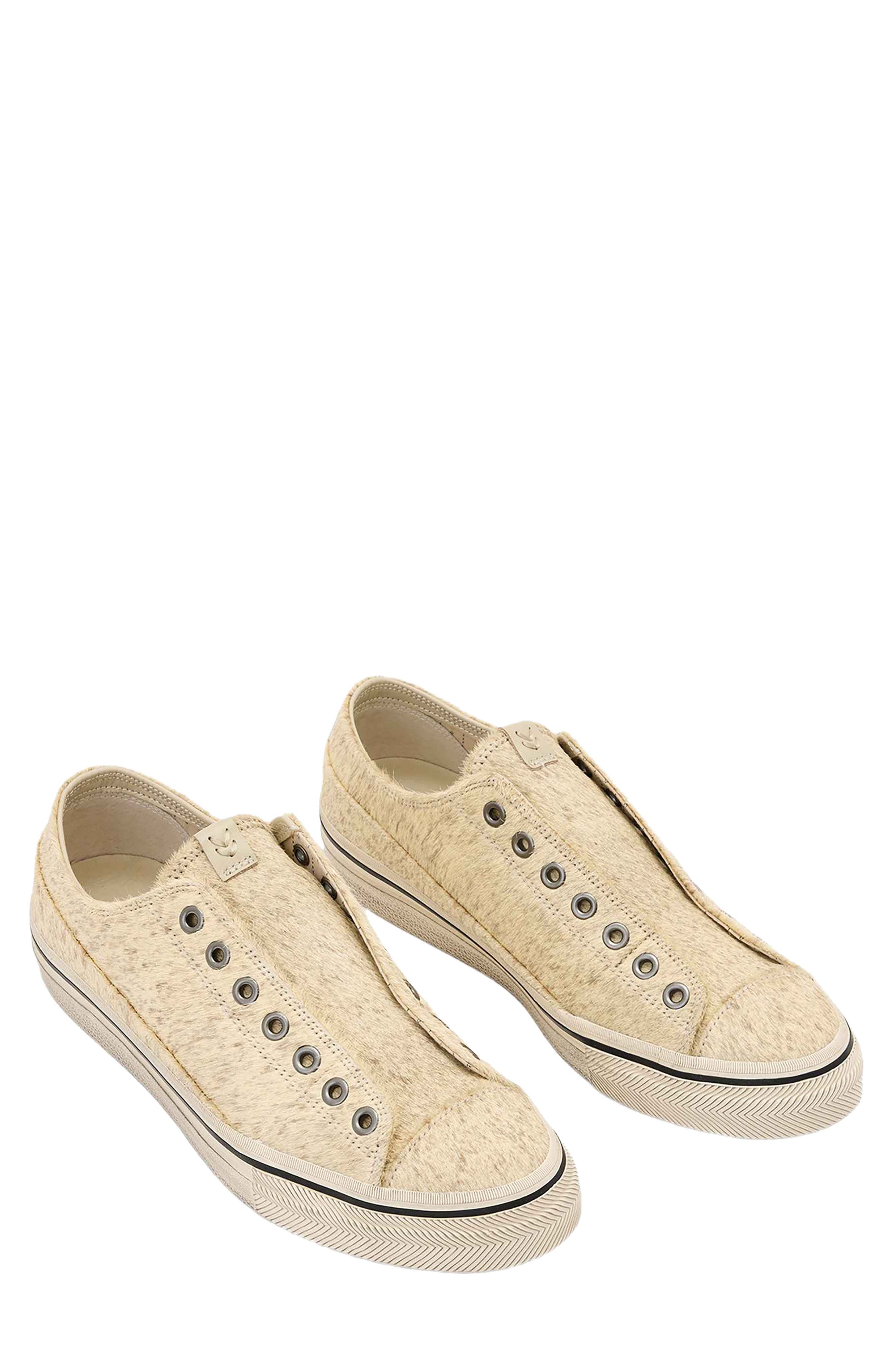 315 Vulc Laceless Low Calf Hair Sneaker, Main, color, HAZE GREY