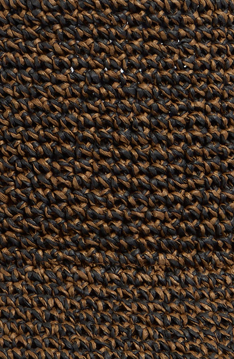 Nordstrom Lantern Packable Straw Bucket Hat, Alternate, color, Black- Brown