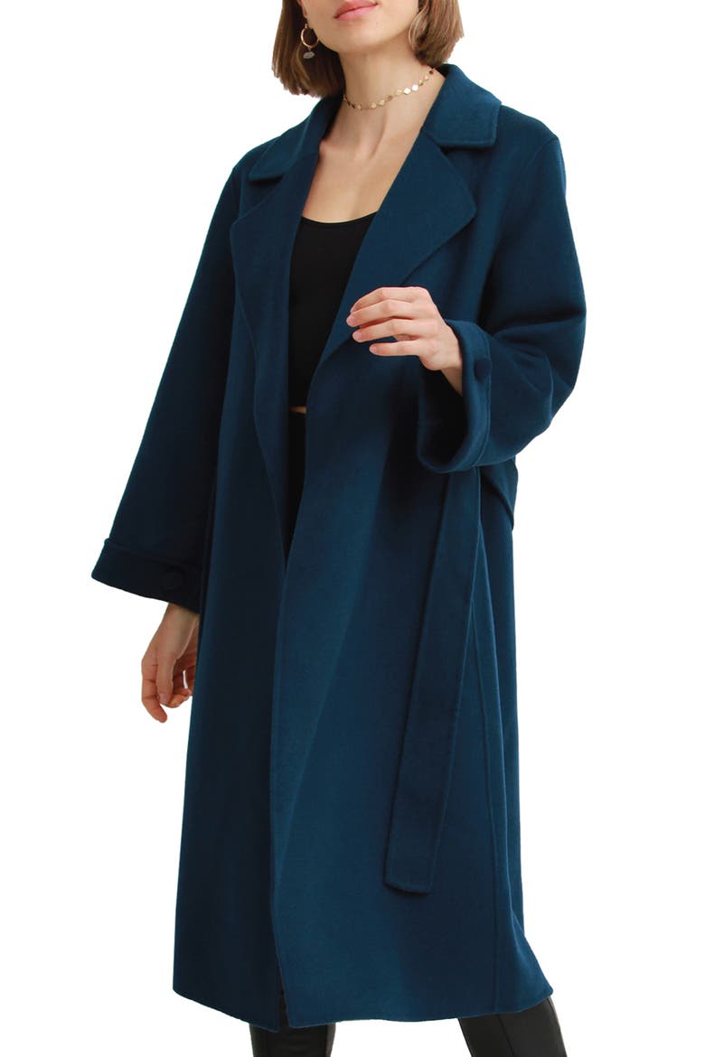 Stay Wild Oversize Wool Coat, Alternate, color, DARK TEAL