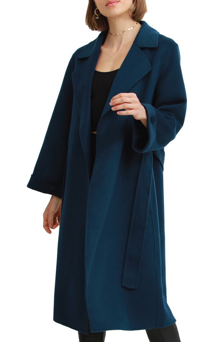 Belle & Bloom Stay Wild Oversize Wool Coat, Alternate, color, Dark Teal