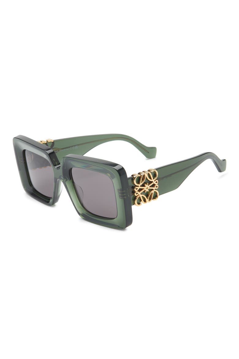 Anagram 51mm Square Sunglasses, Alternate, color, DARK GREEN/ OTHER / SMOKE