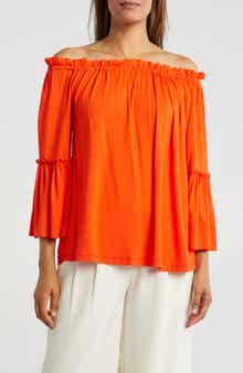 PATRIZIA LUCA Off-the-Shoulder Flowy Top
