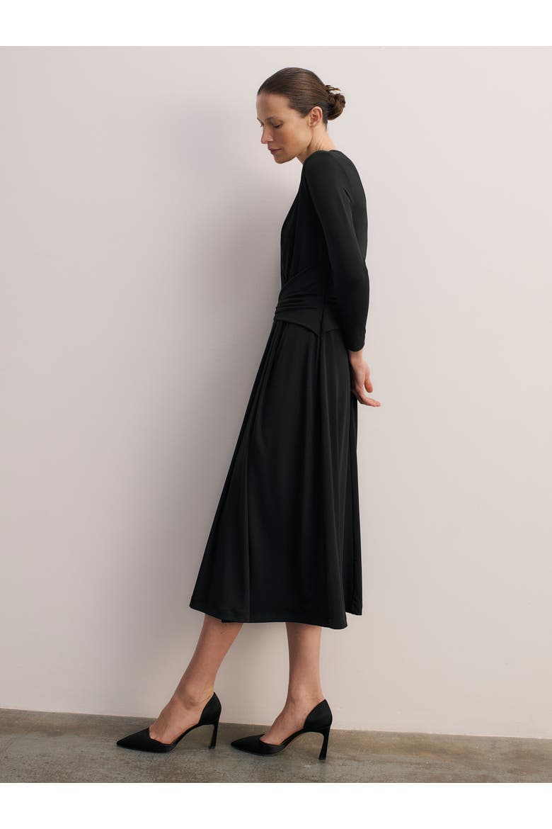 Auletta Jersey Dress, Alternate, color, Black