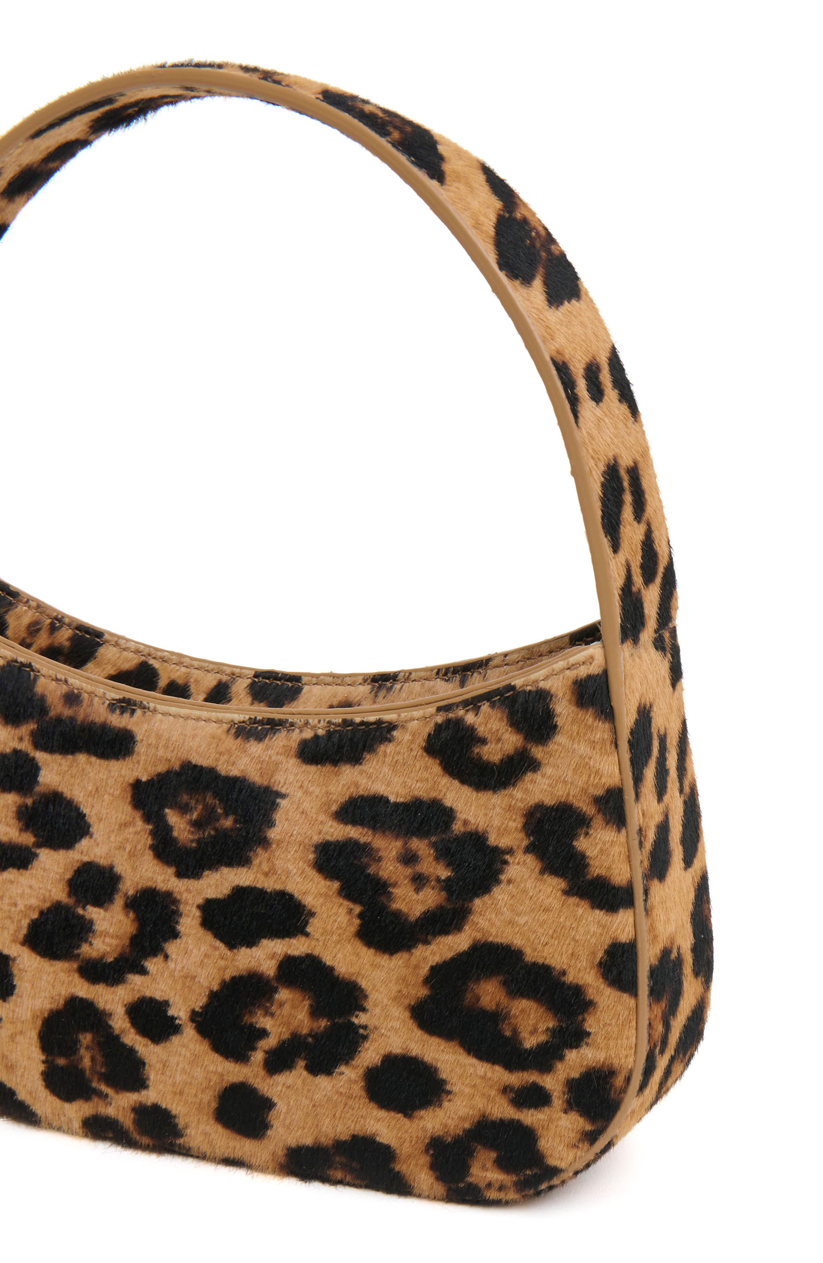 Mansur Gavriel Bonbon Leopard Genuine Calf Hair Shoulder Bag, Alternate, color, Leopard