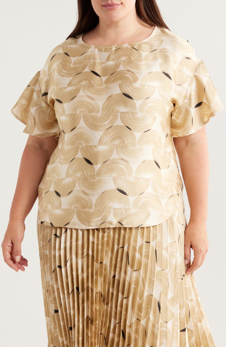 Anne Klein Flutter Sleeve Top, Alternate, color, 