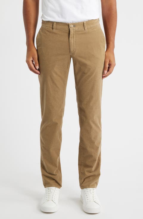 Fabio Flat Front Stretch Corduroy Pants