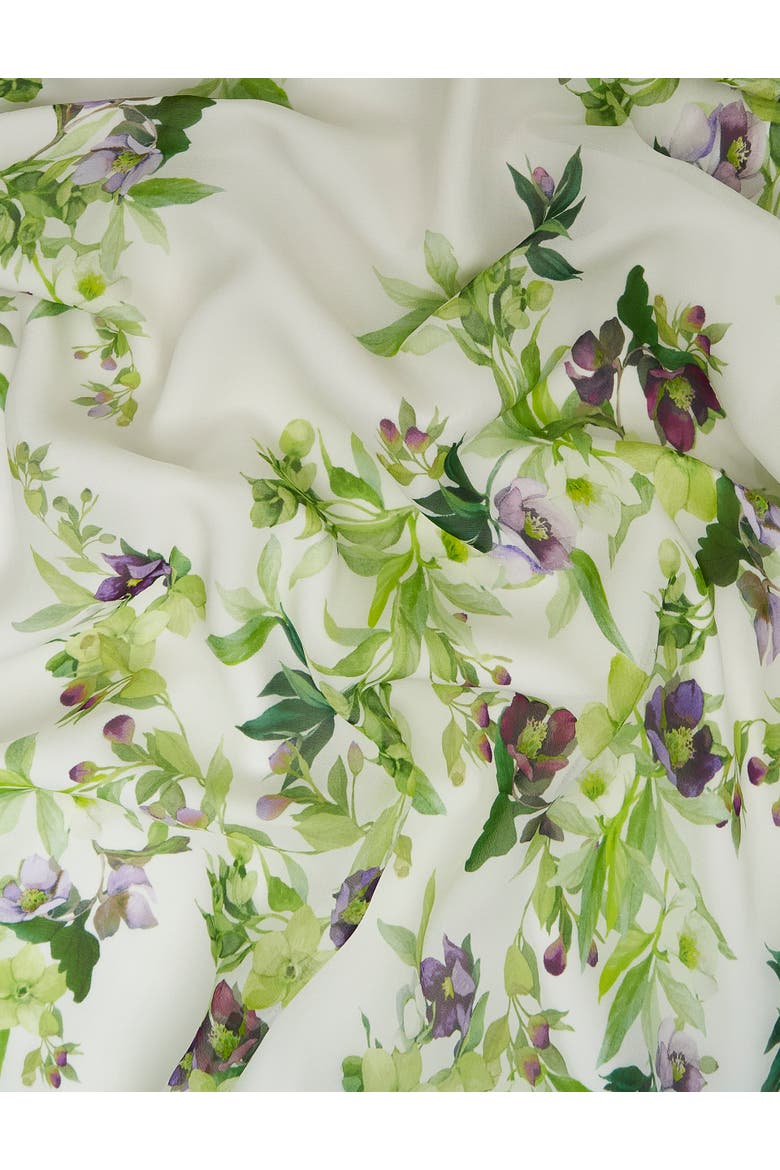 Pia Silk Dress, Alternate, color, Ivory Multi
