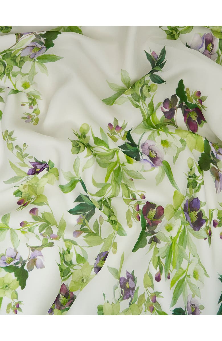 HOBBS LONDON Pia Silk Dress, Alternate, color, Ivory Multi