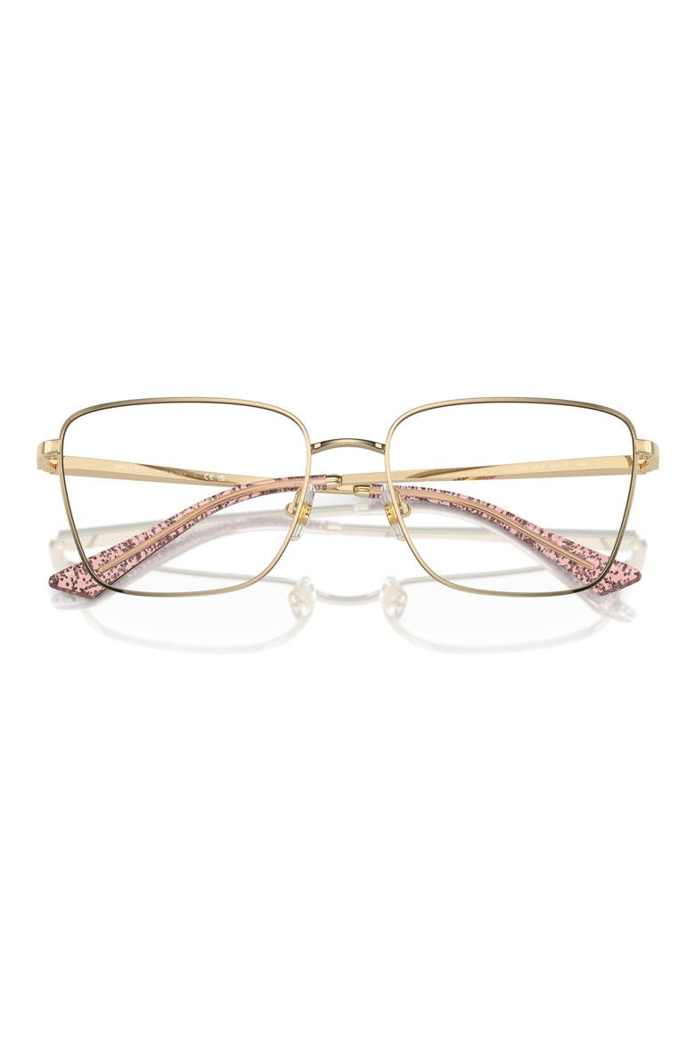 55mm Pillow Optical Glasses, Alternate, color, PALE GOLD / DEMO LENS