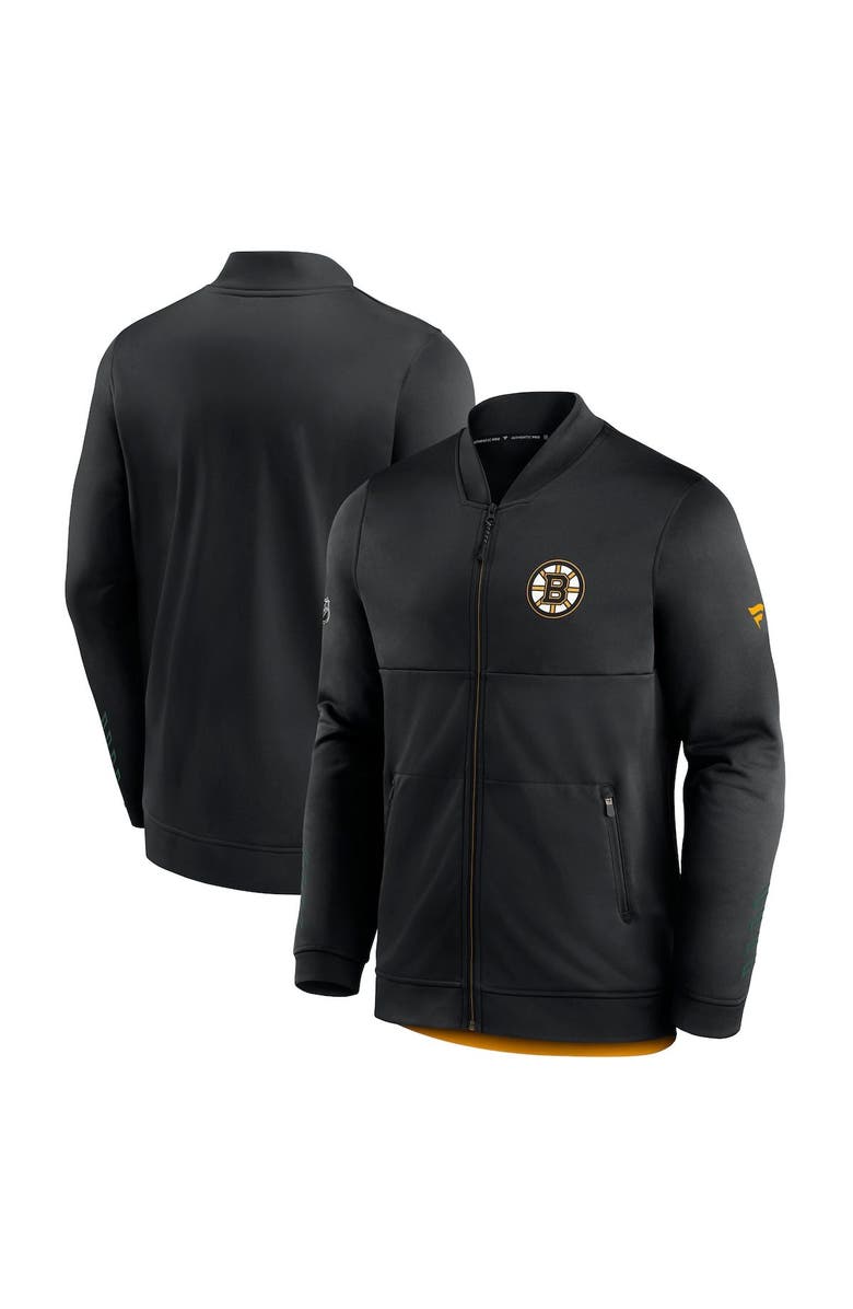 FANATICS Men's Fanatics Branded Black Boston Bruins Locker Room Full-Zip Jacket, Main, color, 