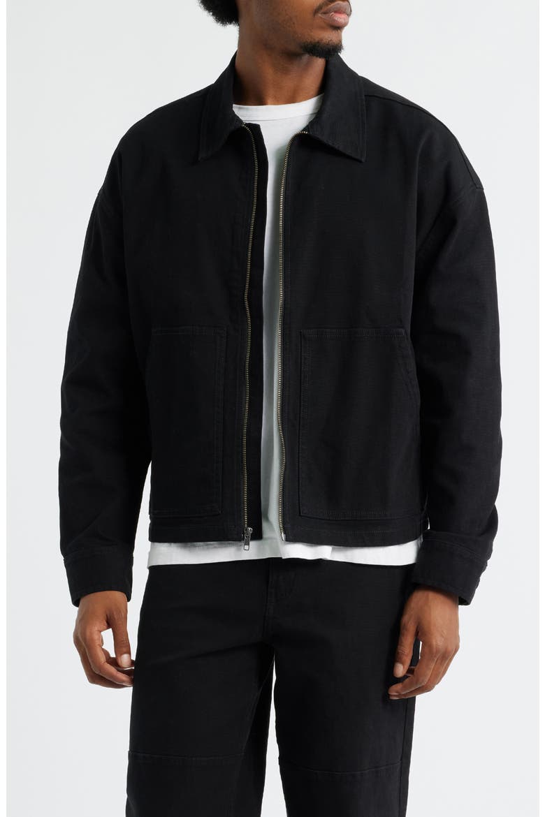 Canvas Workwear Jacket, Main, color, BLACK