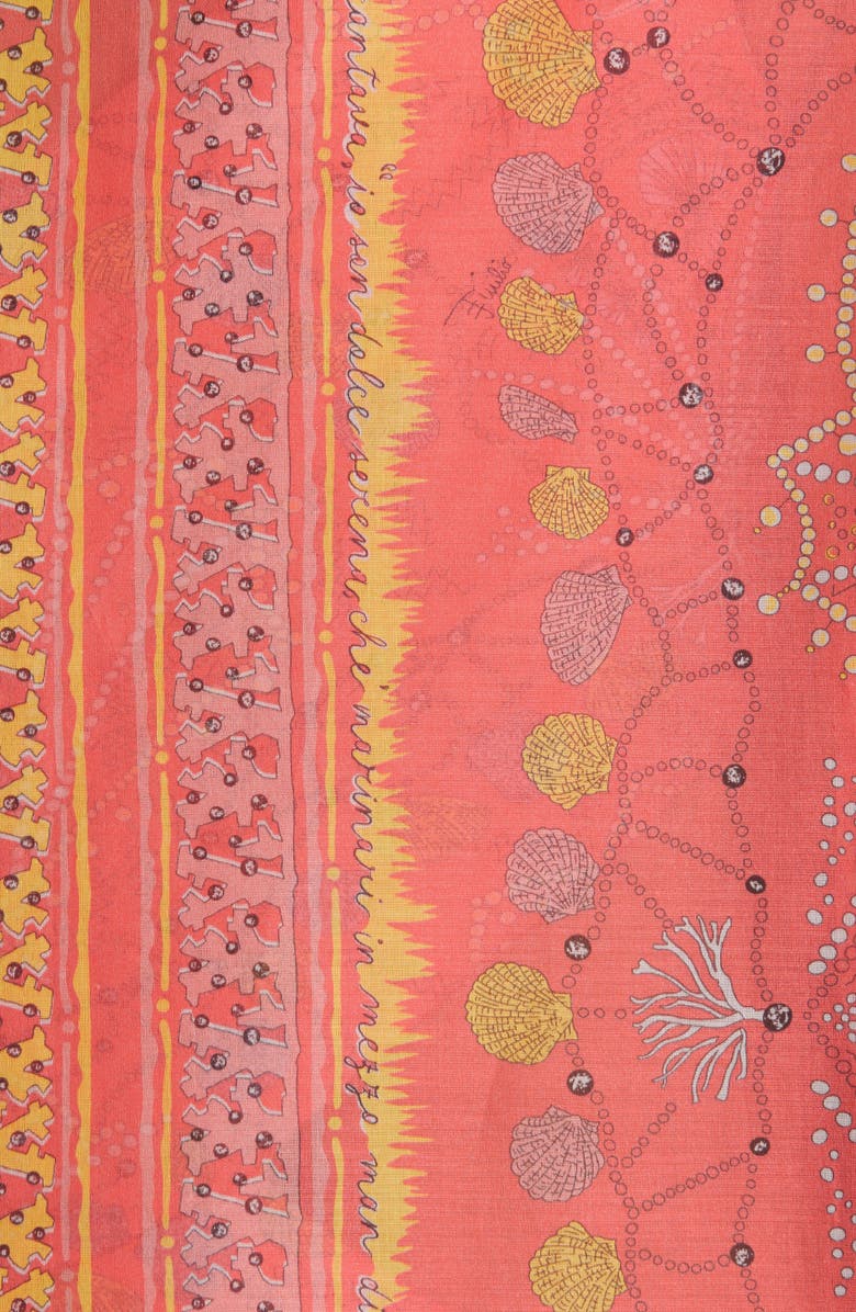 Emilio Pucci Conch Print Cotton Cover-Up Caftan, Alternate, color,