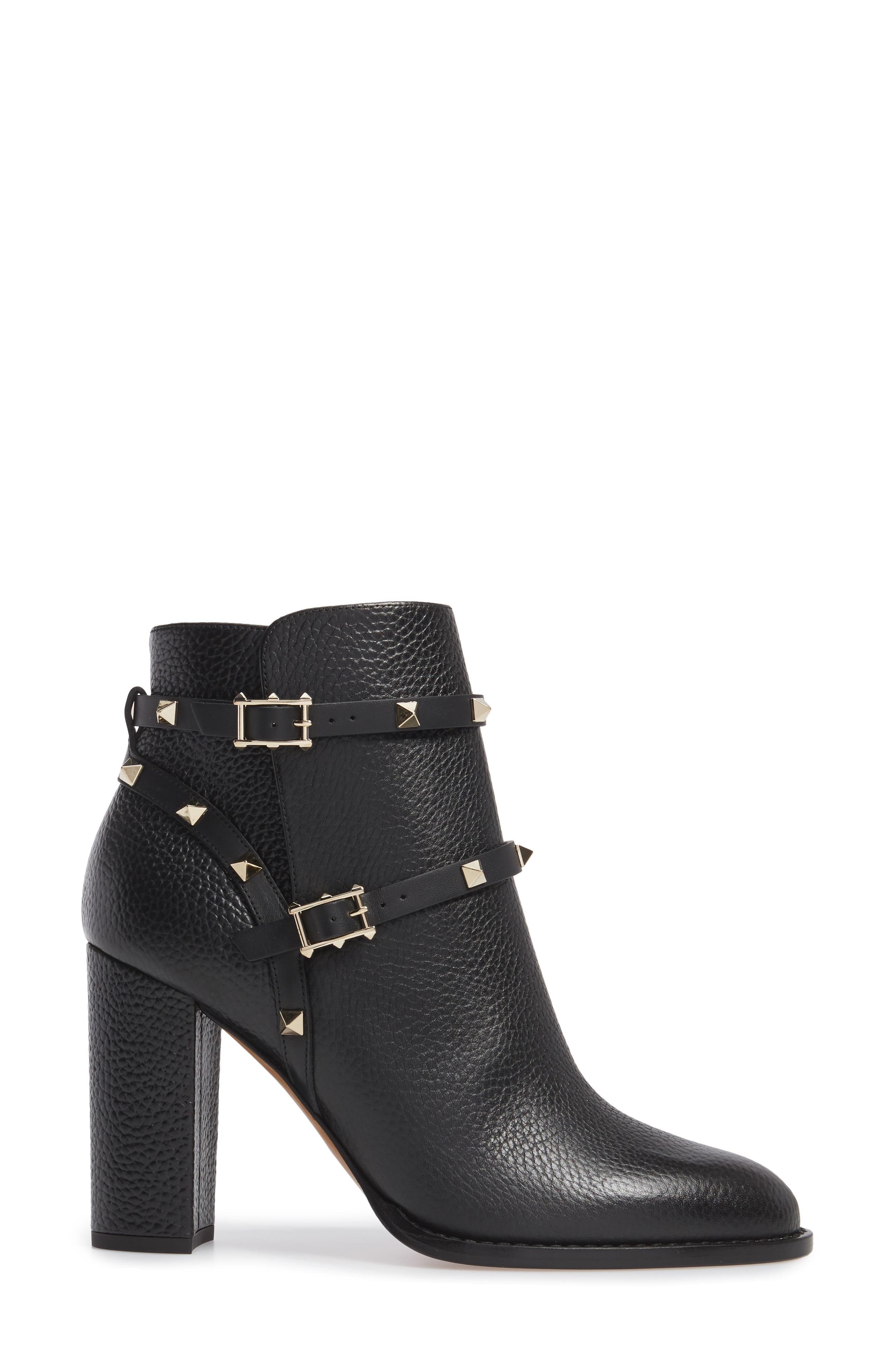 Valentino Garavani Rockstud Block Heel Bootie, Alternate, color, 