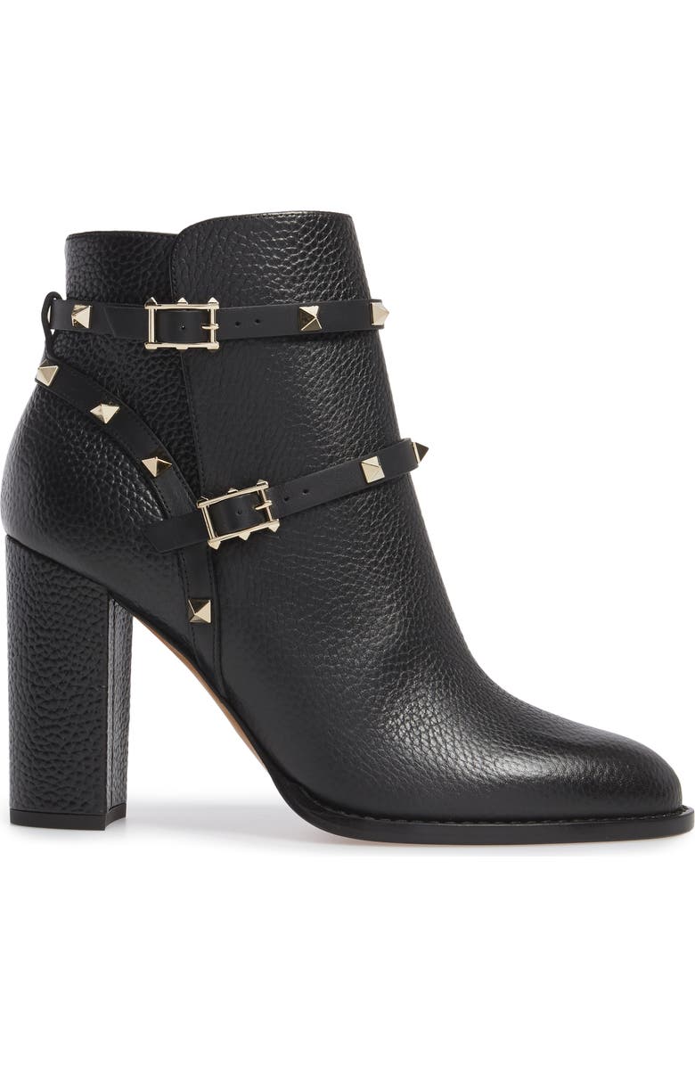 Valentino Garavani Rockstud Block Heel Bootie, Alternate, color,