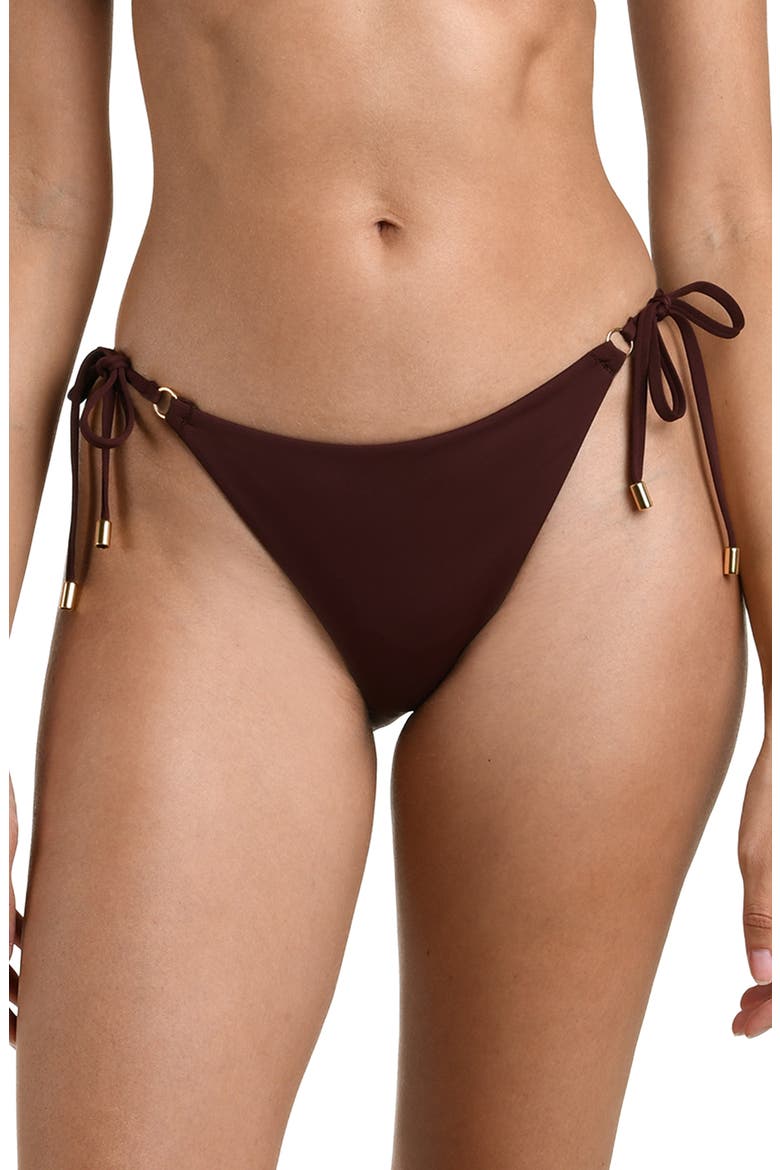 Island Goddess Side Tie Bikini Bottoms, Main, color, JAVA