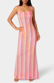 bebe Knit Maxi Halter Dress