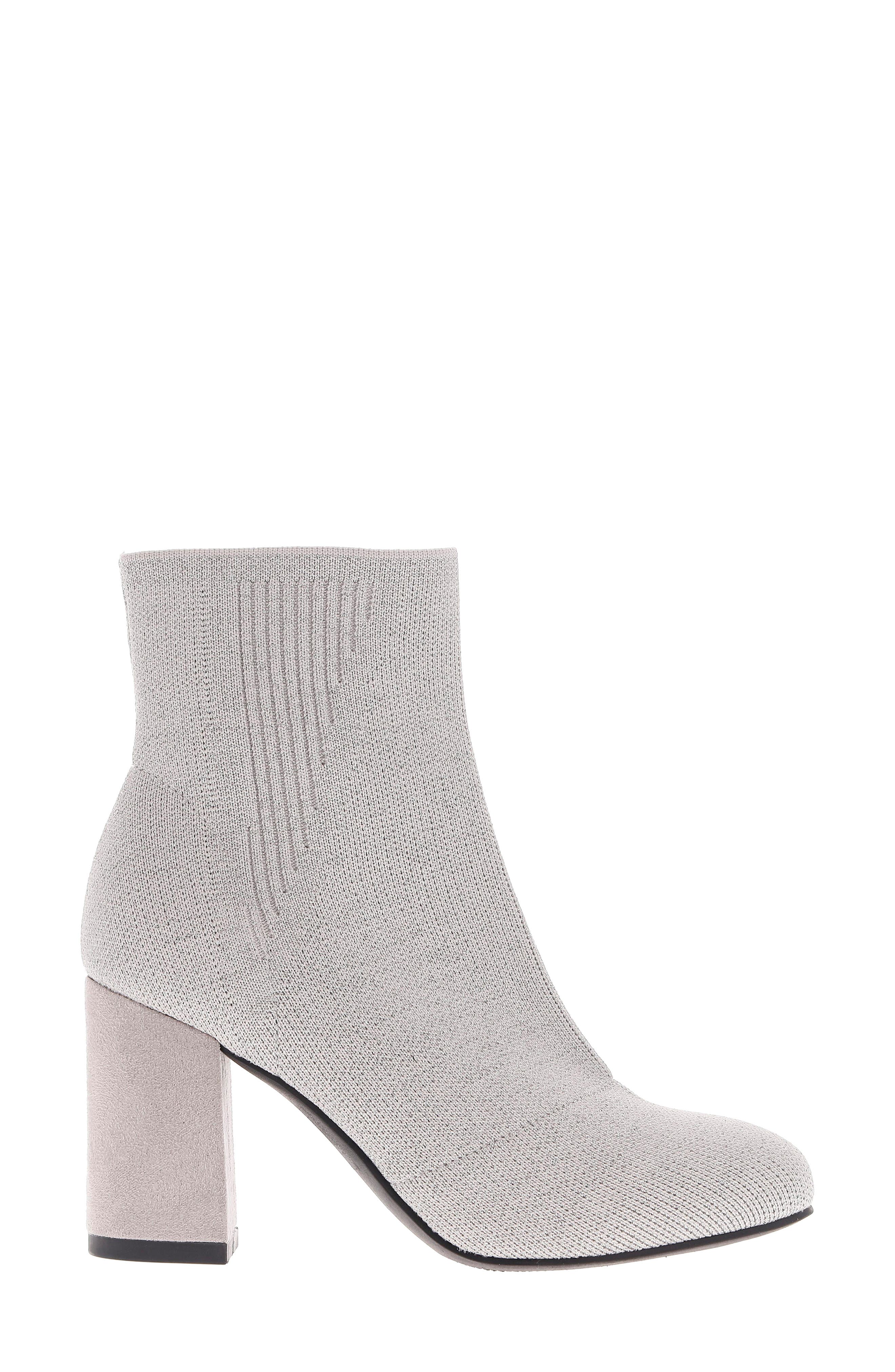 Braxton Block Heel Bootie, Alternate, color, SILVER