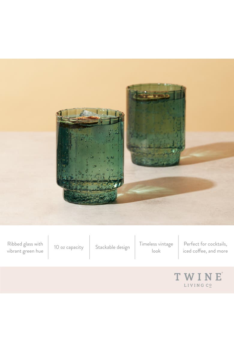 Malachite Optic Tumblers Set of 2, Alternate, color, Green