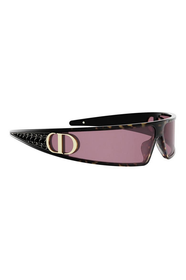 VeryDior M1U 91mm Mask Sunglasses, Alternate, color, DARK HAVANA / BORDEAUX