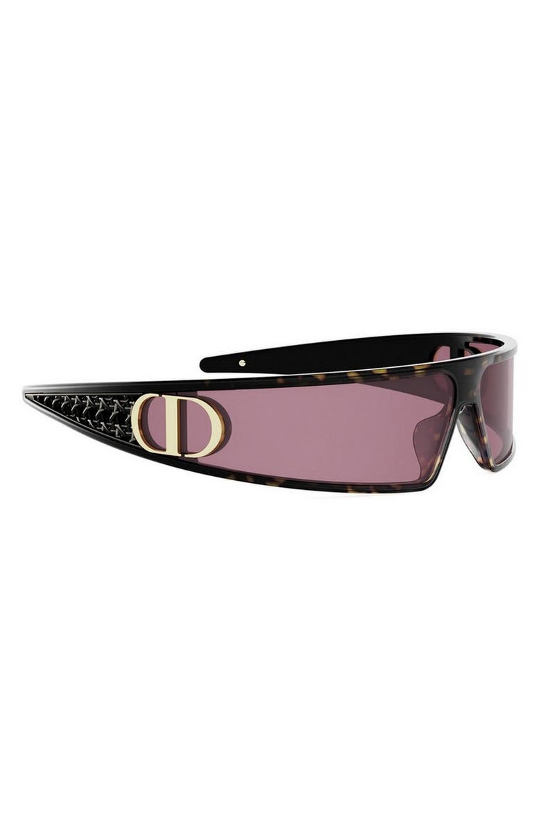 DIOR VeryDior M1U 91mm Mask Sunglasses, Alternate, color, Dark Havana / Bordeaux