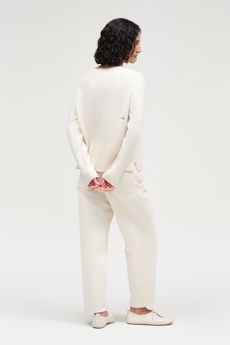 Cashmere Boxy Sweater, Alternate, color, Cream