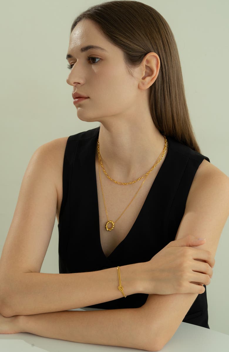 Bearfruit Jewelry Sterling Silver 18k Gold Plated Seraphina Chain Necklace Holiday Gift Idea, Alternate, color, Gold