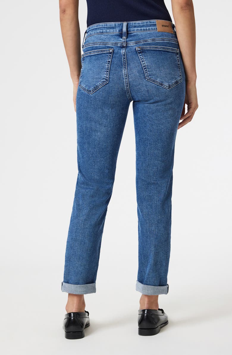 Mavi Jeans Emma Low Rise Slim Boyfriend Jeans, Alternate, color, Mid Brushed Tribeca