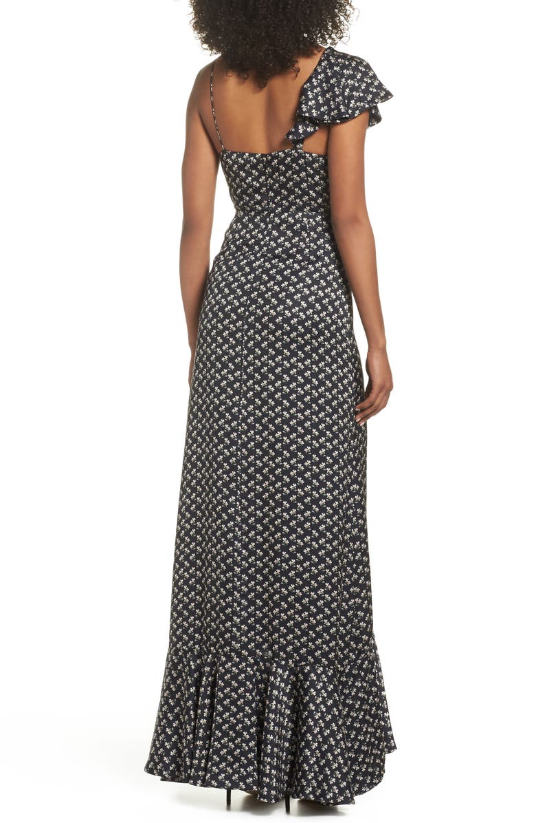Jill Jill Stuart One-Shoulder Ruffle Gown, Alternate, color, 