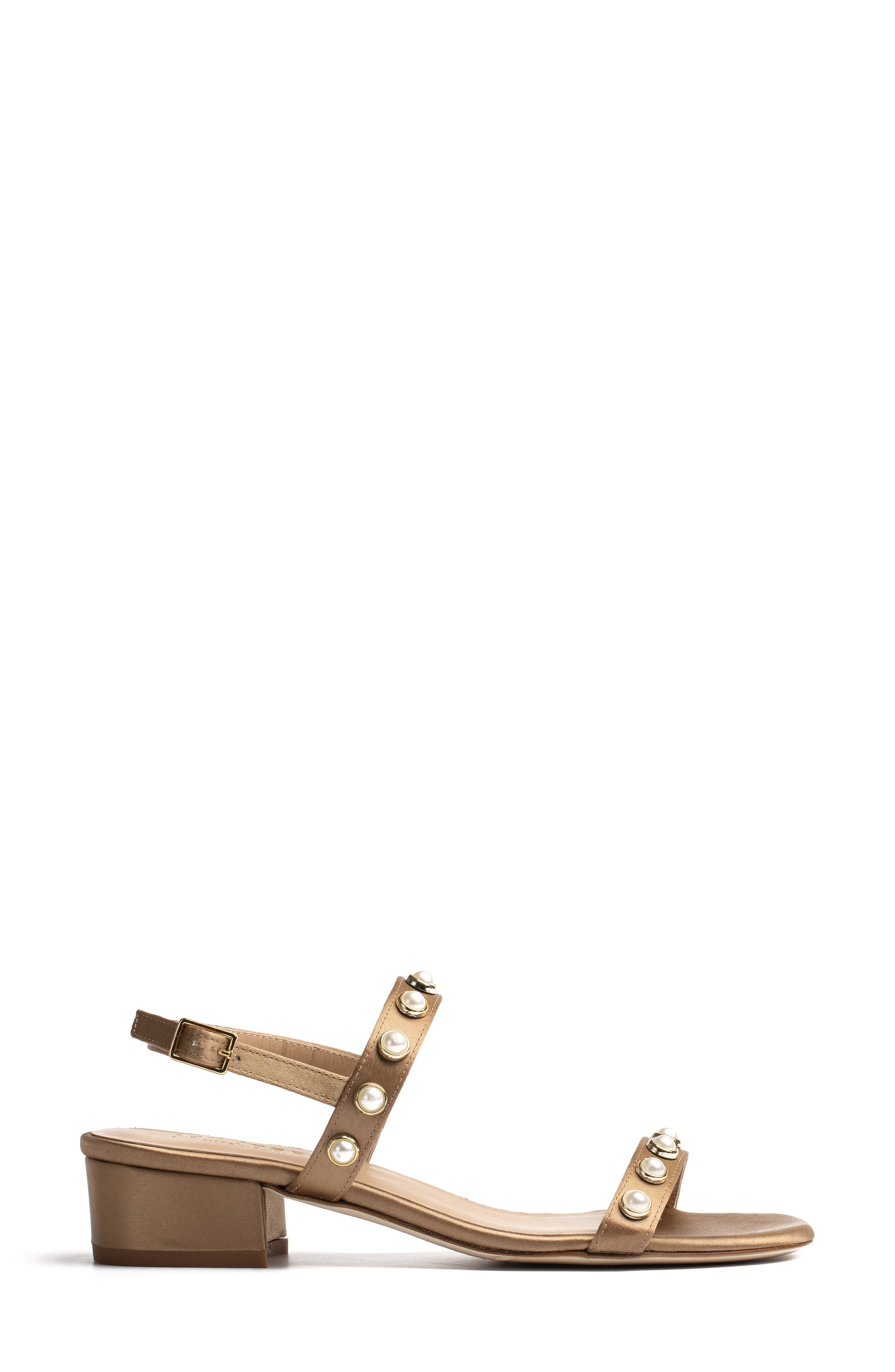 Sawyer Imitation Pearl Sandal, Alternate, color, SAND SATIN