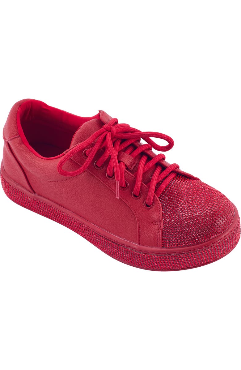 LADY COUTURE Legend Rhinestone Sneaker, Main, color, Red